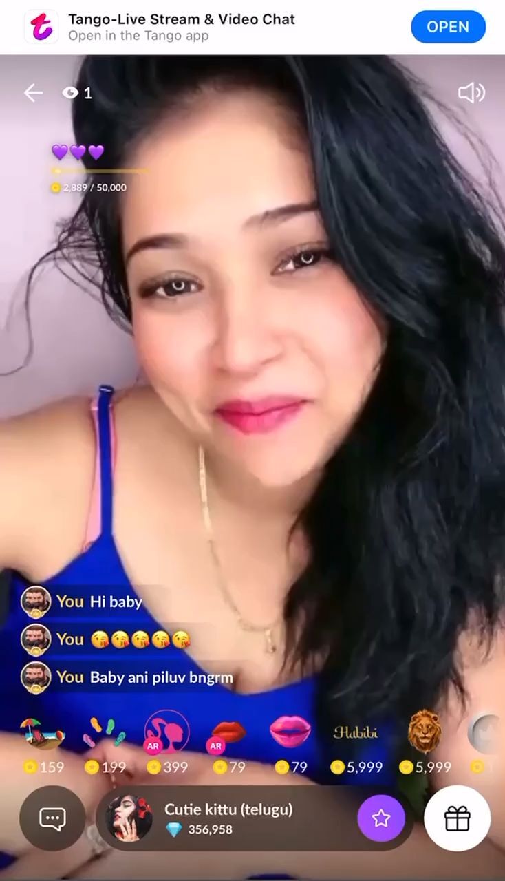 Beautiful Telugu Cute Kittu Bares Tits on Live Cam
