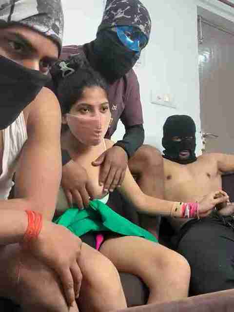 Tina18 Gets Naughty with 3 Indian Guys in Live Webcam Show