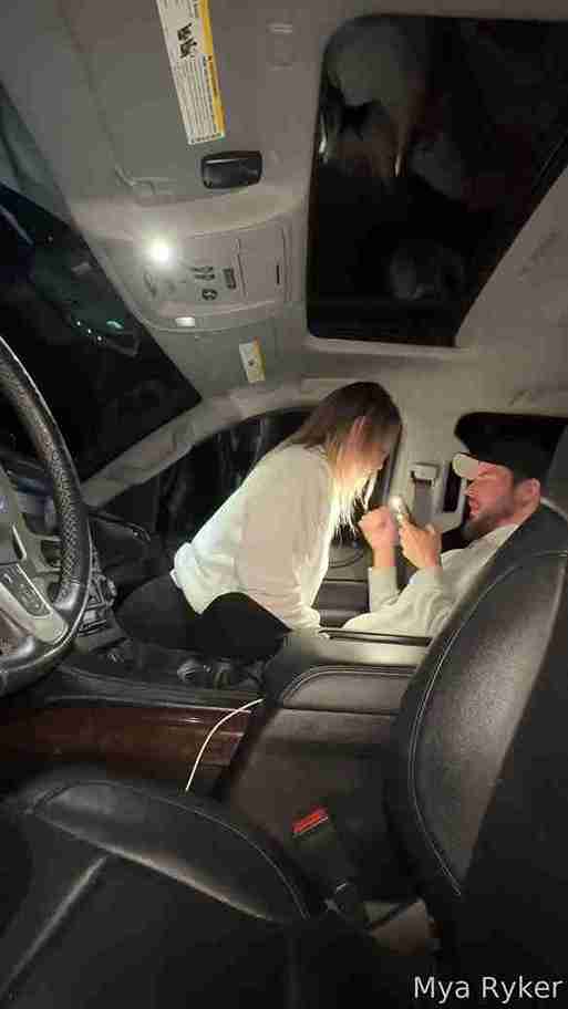 Wife Secretly Fucks Friend In Car Public Creampie