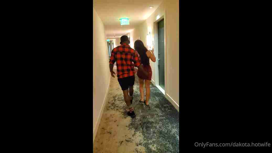 Busty Red Dress Babe Fucked by Her Man in Hotel Room