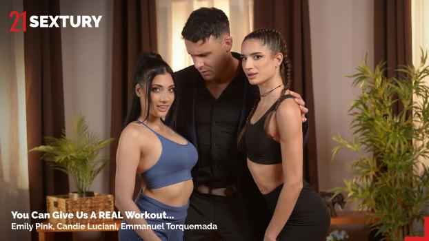 Candie Luciani and Emily Pink in Sexy Workout Porn