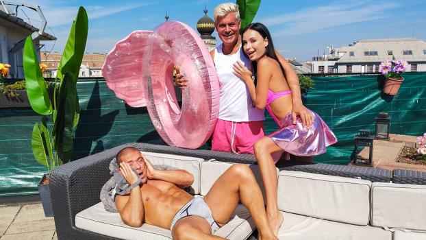 Milena Ray Perfect Body Brunette Gets Rescued And Fucked