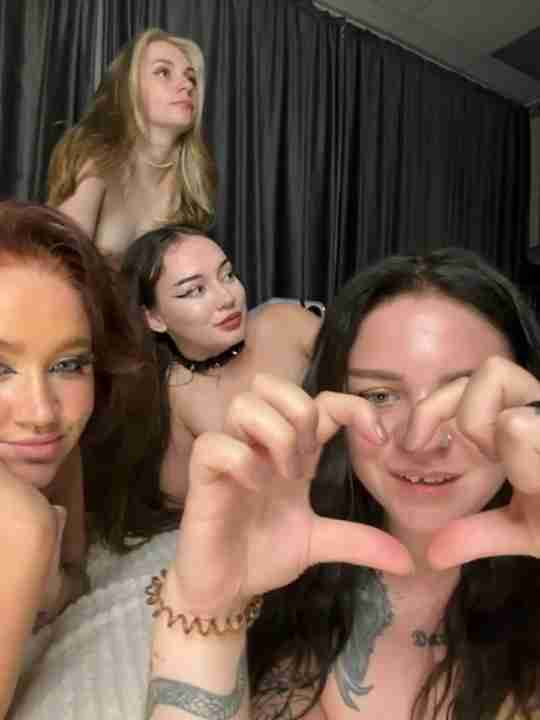 RollingGirls live gangbang party with naked babes