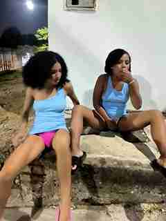 Street_royal outdoor nude strip with two hot sexy babe models