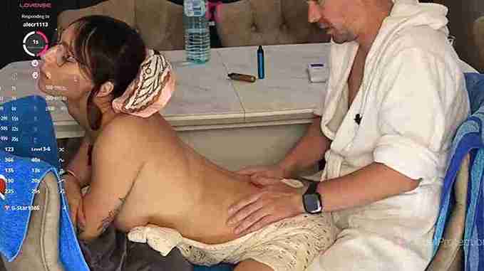 xwithy hot oil massage with pussy play