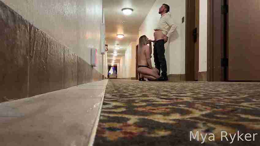 Naughty wife strips down in hotel elevator and sucks husband’s friend in xxx fucked scene