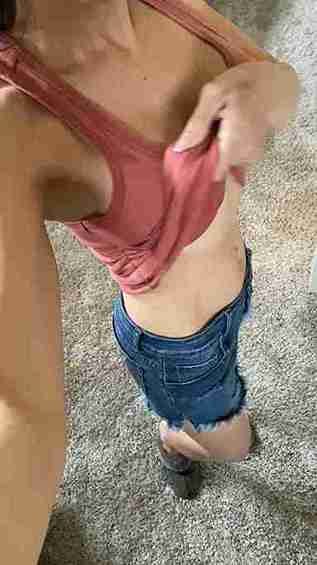 Sexy hotwife poses nude in front of camera teasing lust before fucked