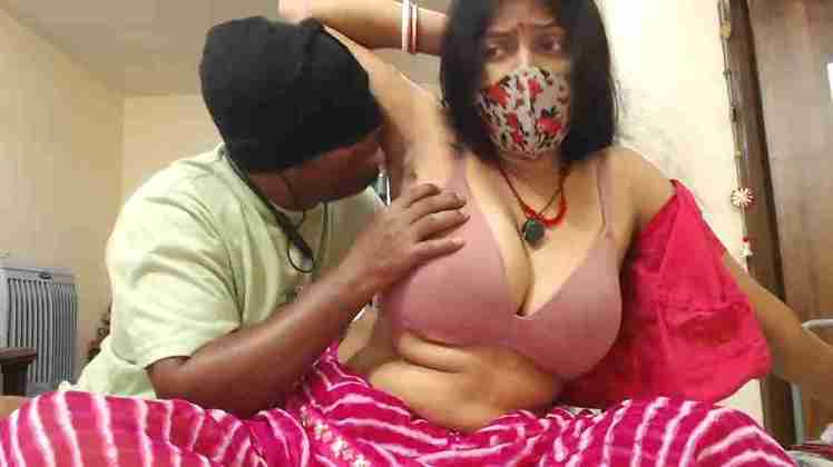 Monika Raj Busty Milf Wife Fucked Hard with Lover in Live Webcam