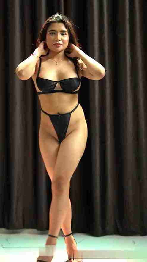 Aaditi Kohli – Black Red Lingerie Nude Fuck Tease Show